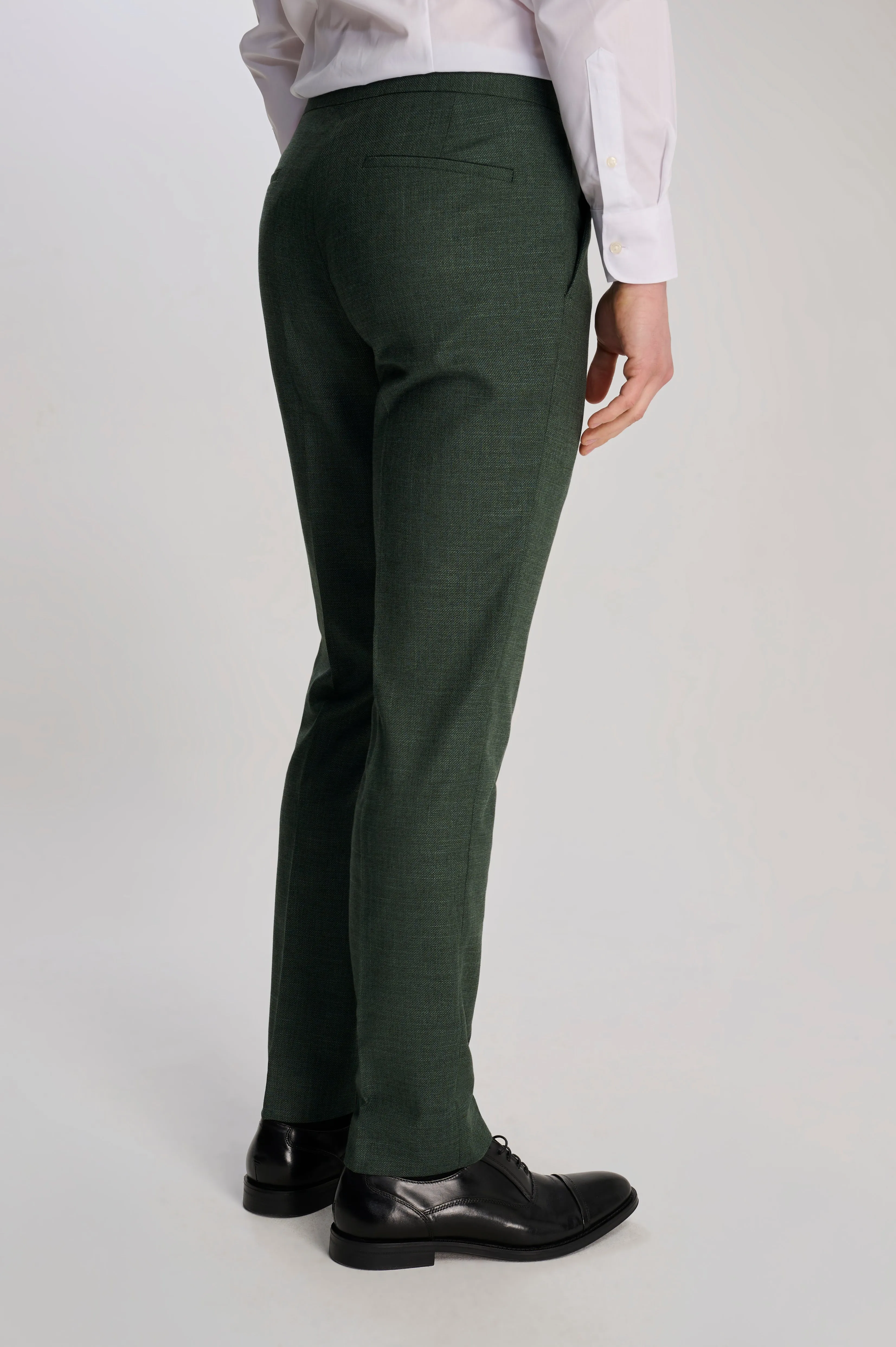 Sandro Slim Fit Linen Look Suit Trousers in Green