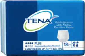 SCA Personal Care Inc TENA Absorbency Protective Underwear, Sterile, Large, Latex-free (Bag of 18 Each)