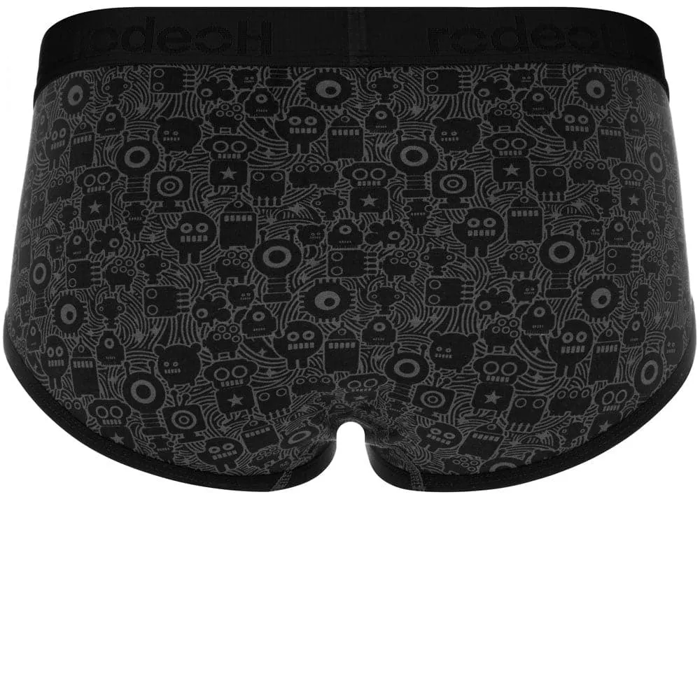 Shift Brief Underwear - B & W Robots