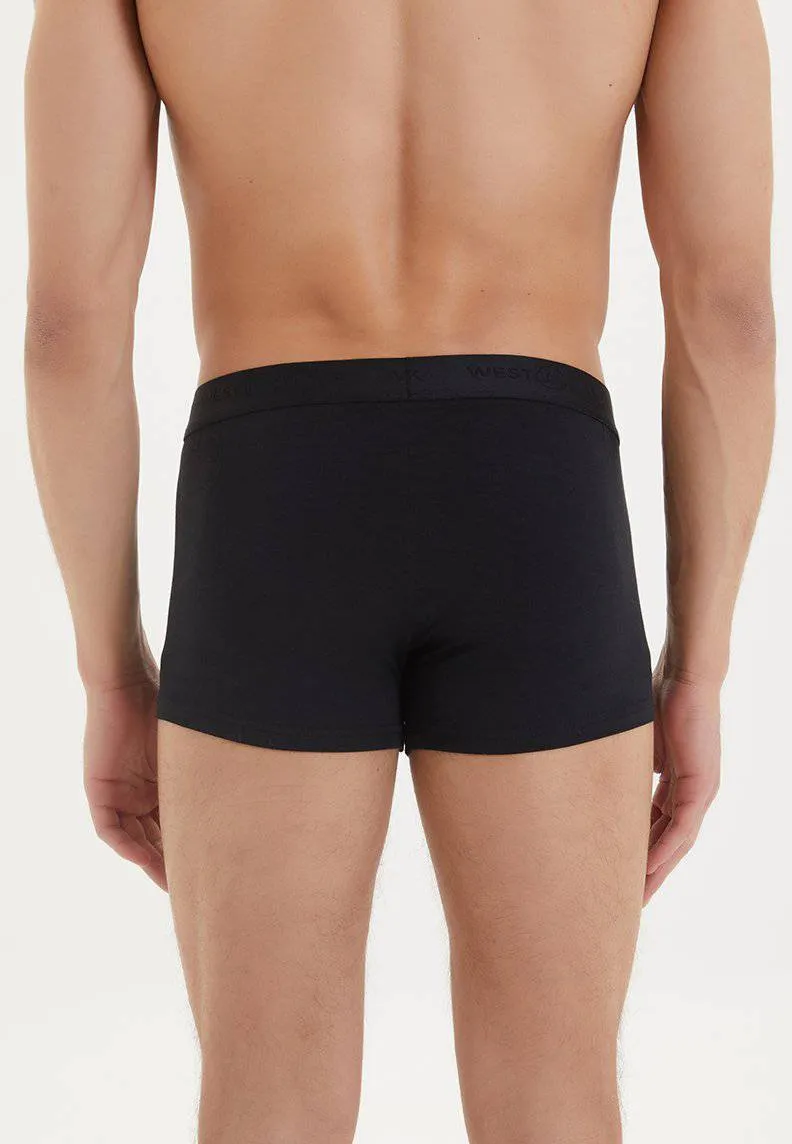 Siyah Rahat Fit Erkek Boxer TRUNK