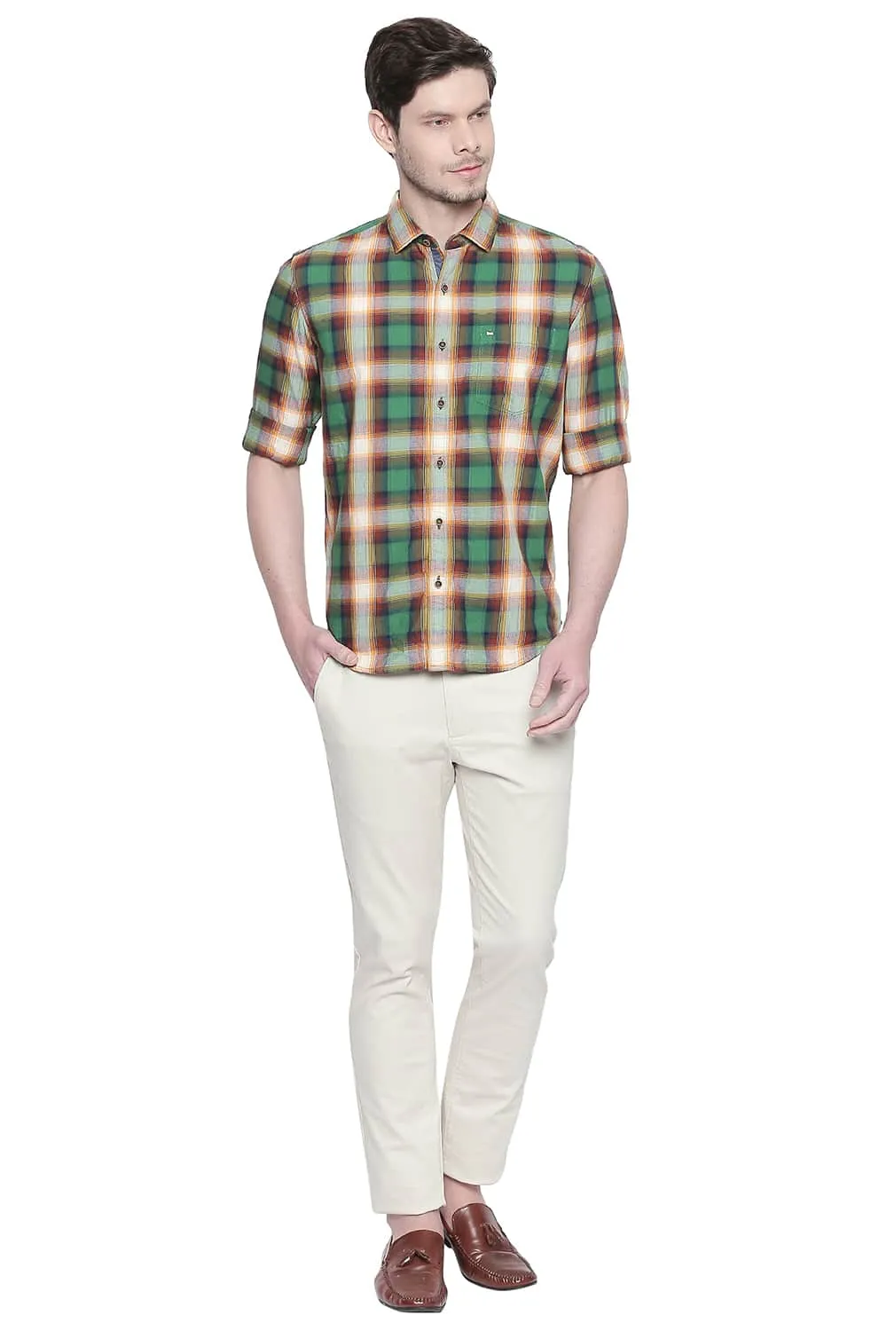 Slim Fit Checks Shirt