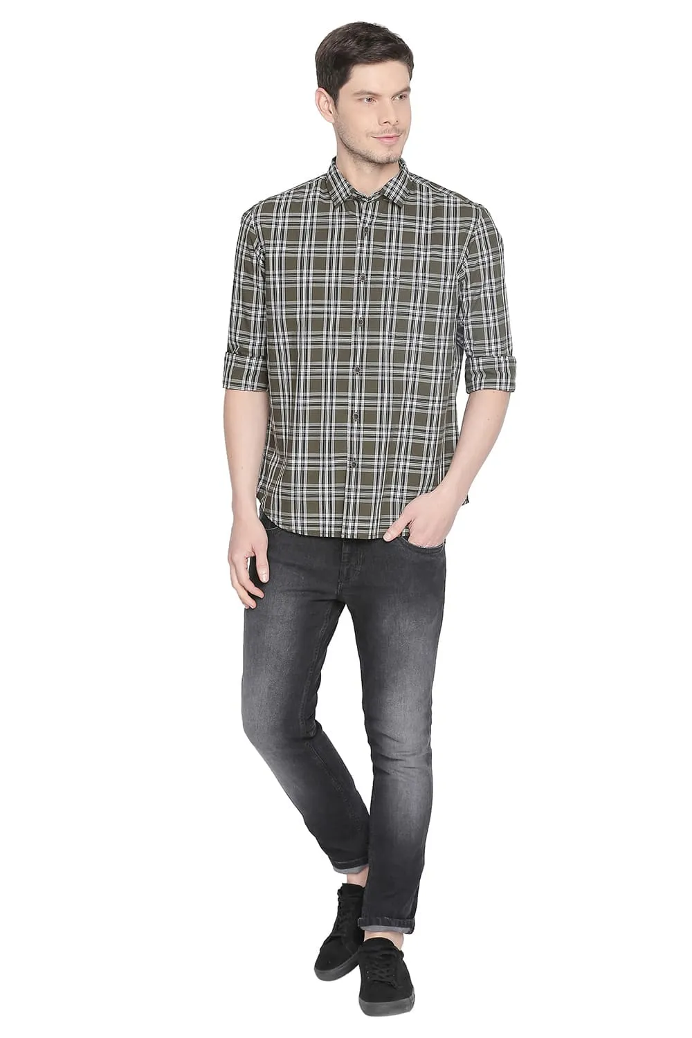 Slim Fit Checks Shirt