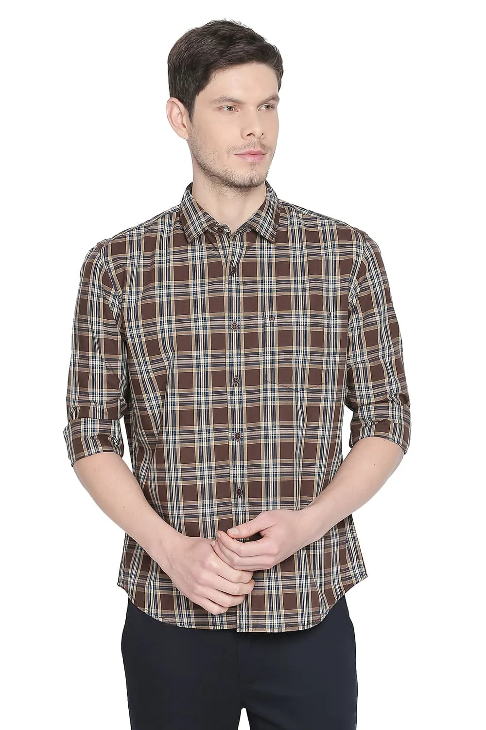 Slim Fit Checks Shirt