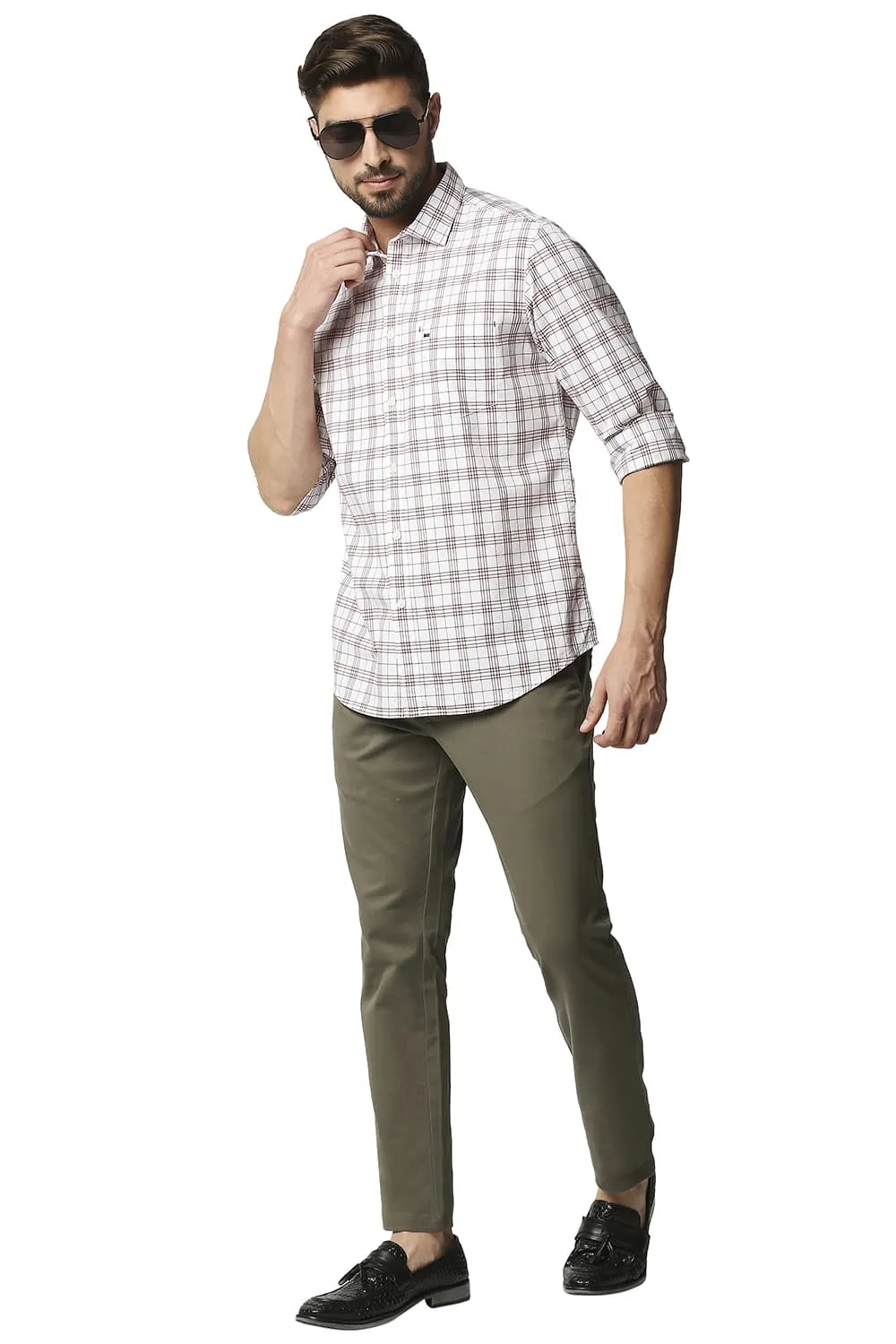 Slim Fit Checks Shirt