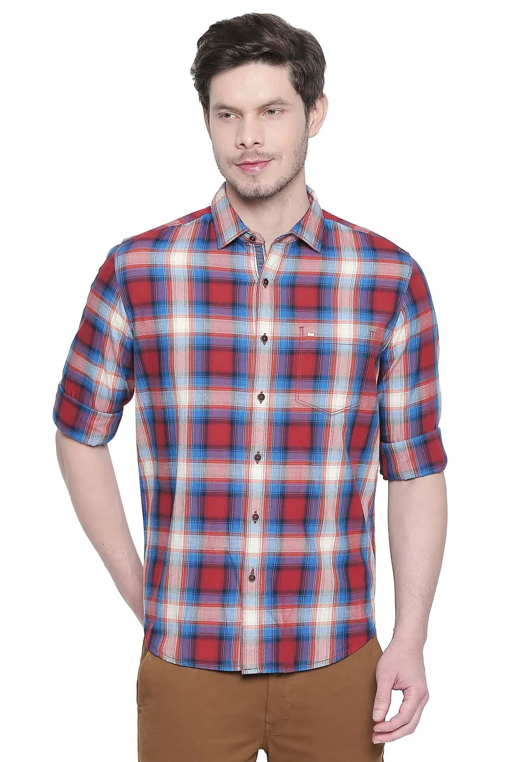 Slim Fit Checks Shirt