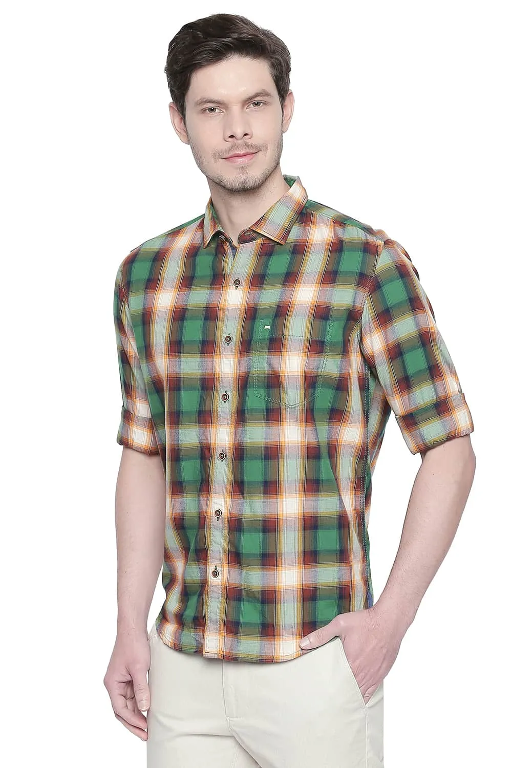 Slim Fit Checks Shirt