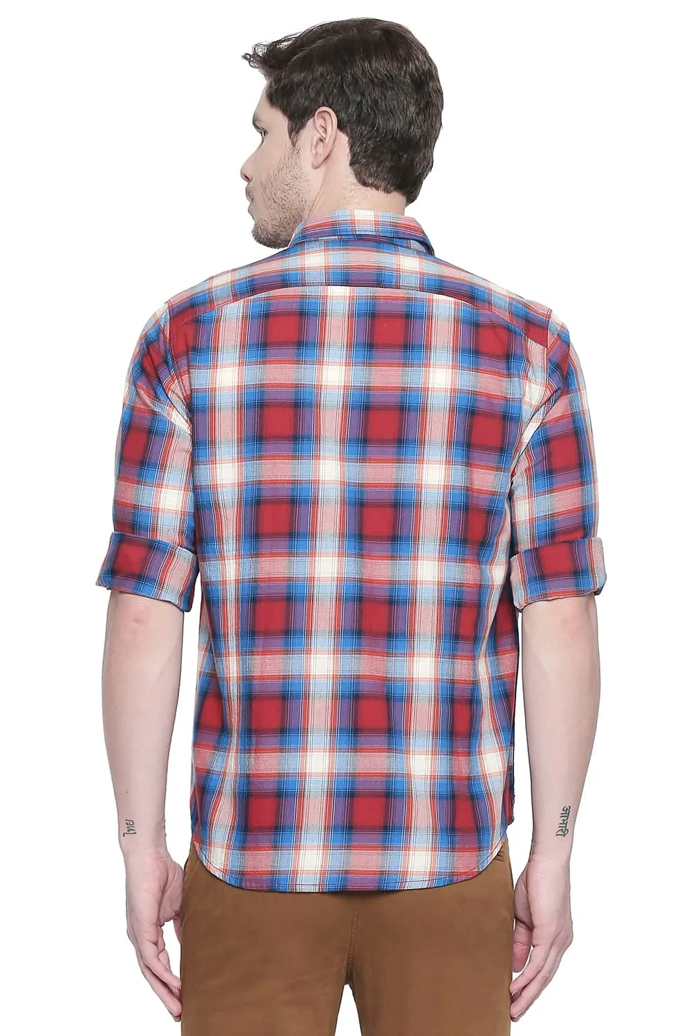 Slim Fit Checks Shirt
