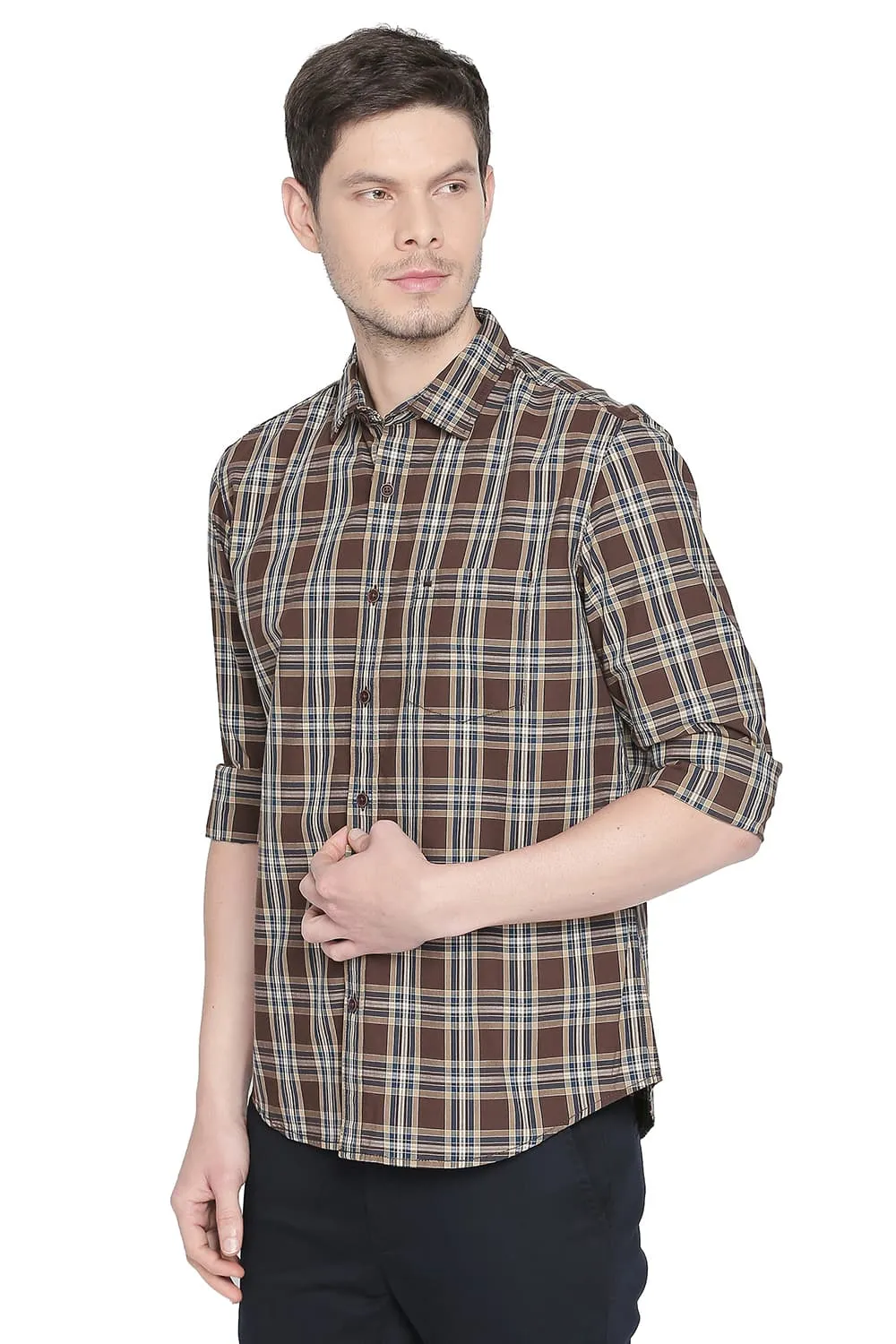 Slim Fit Checks Shirt
