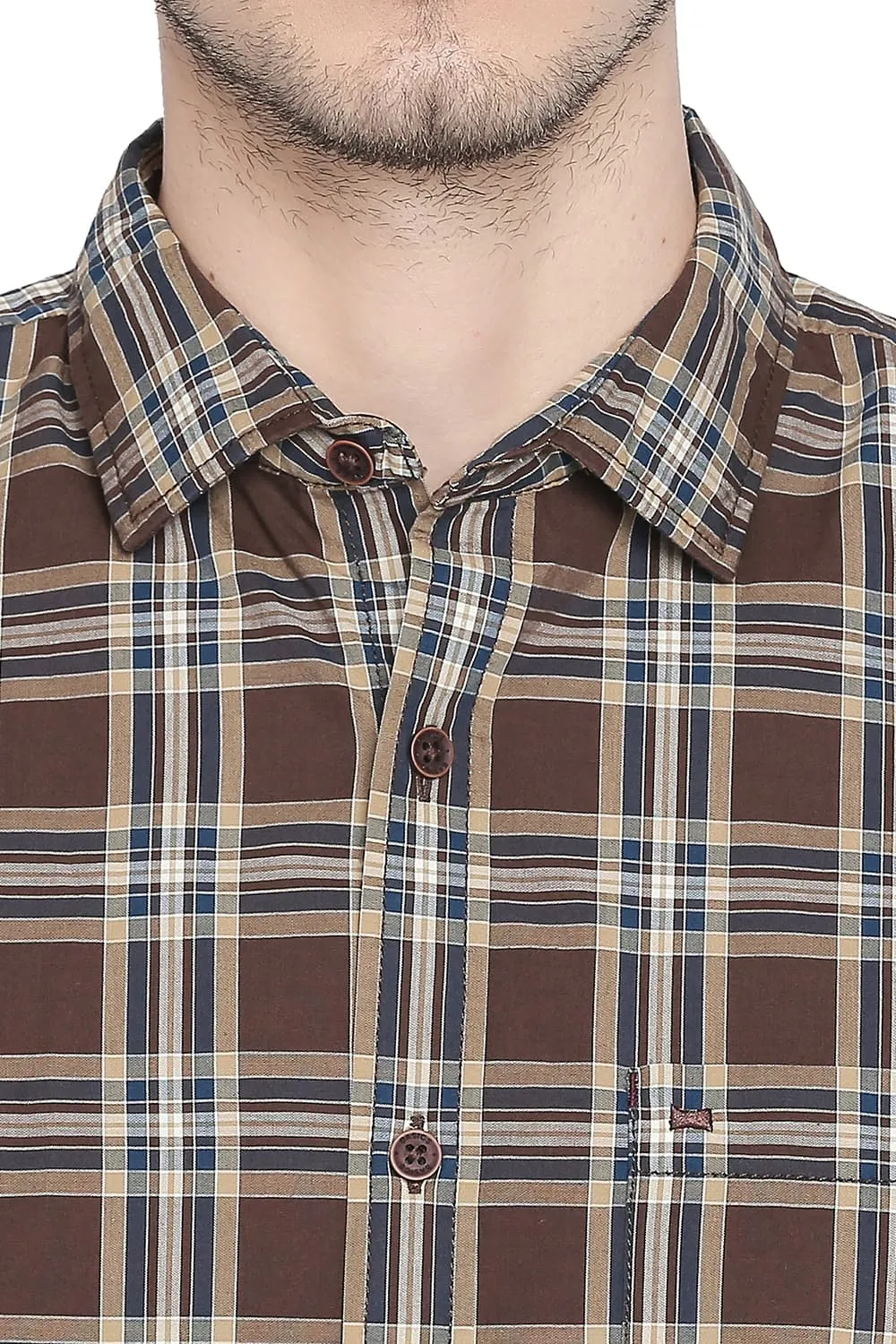 Slim Fit Checks Shirt