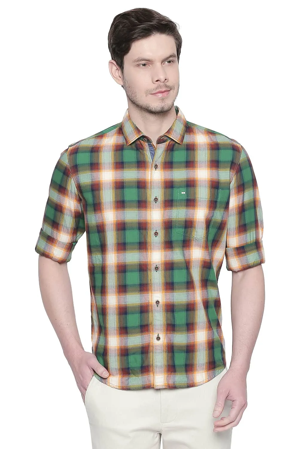 Slim Fit Checks Shirt