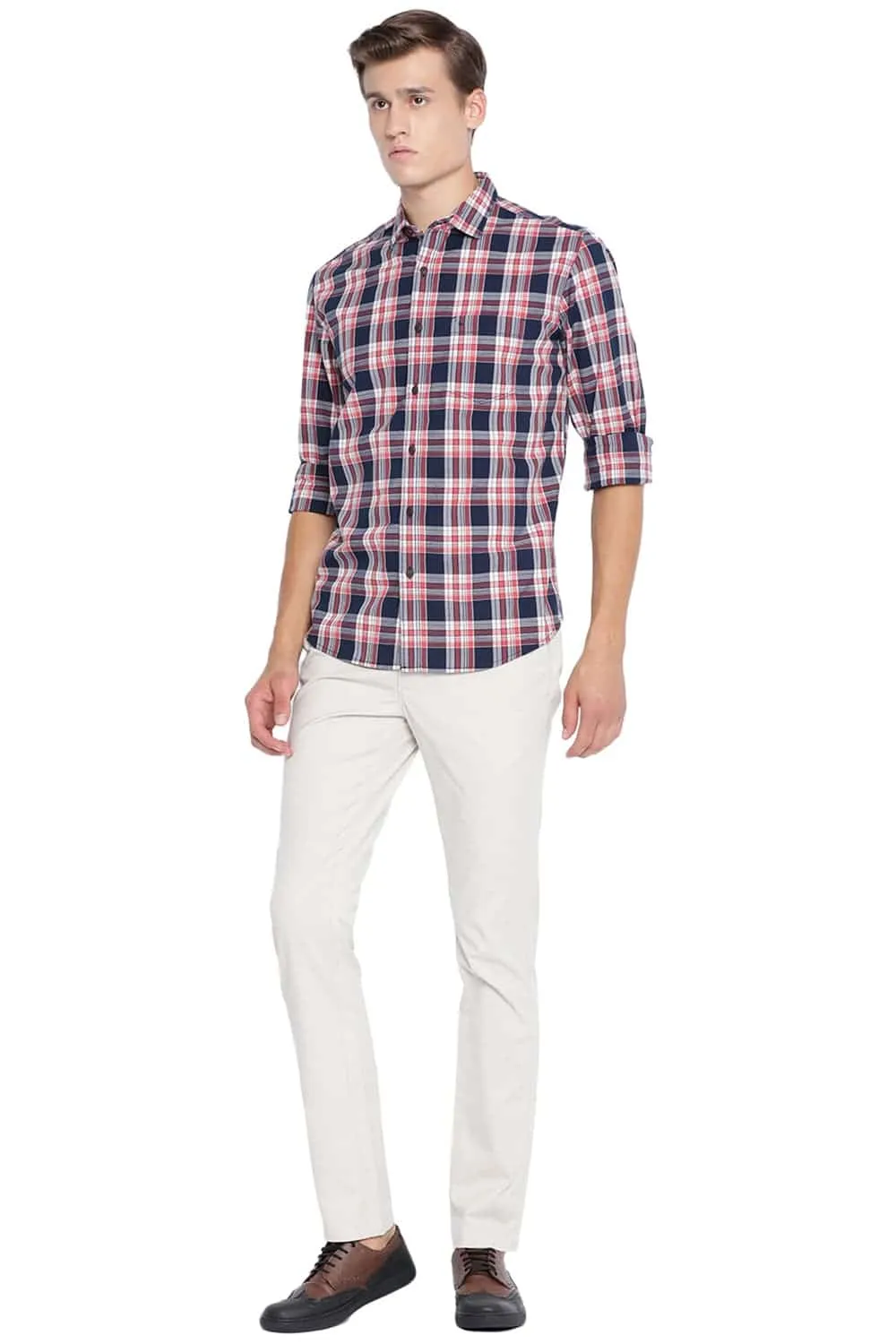 Slim Fit Checks Shirt
