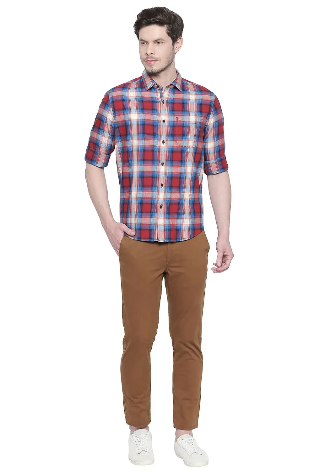 Slim Fit Checks Shirt