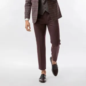 Slim Fit Trousers Burgundy