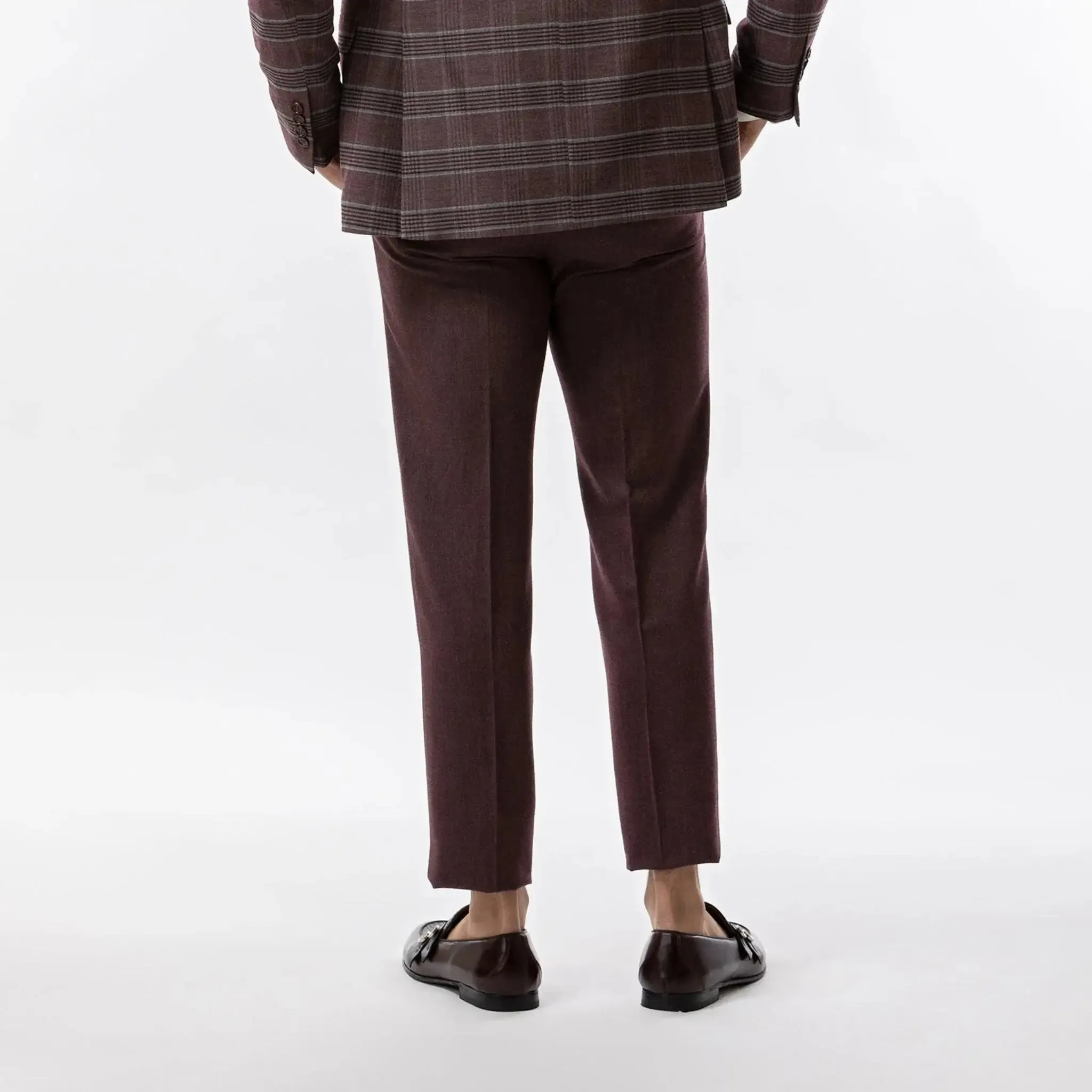 Slim Fit Trousers Burgundy
