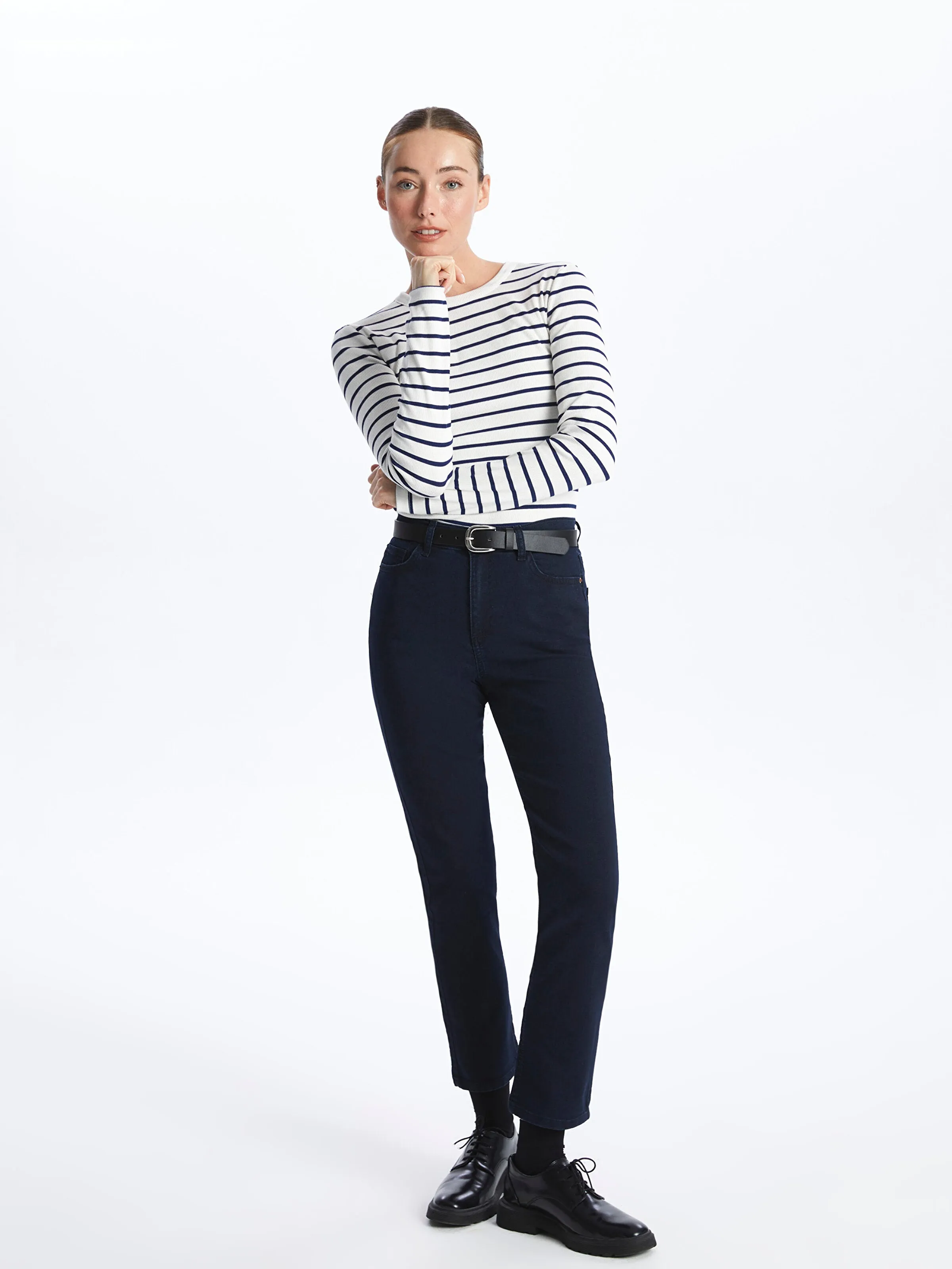 Slim Fit Women Jean Trousers