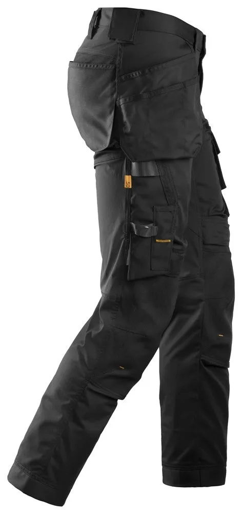 Snickers Black, Stretch Trousers Holster Pockets (6241)