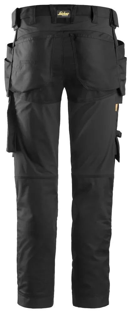 Snickers Black, Stretch Trousers Holster Pockets (6241)