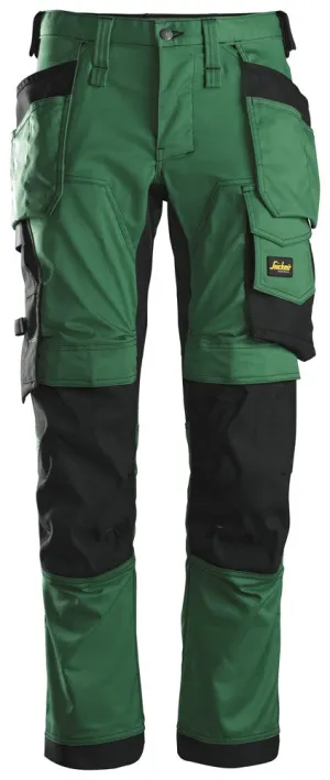 Snickers Forest Green, Stretch Trousers Holster Pockets (6241)