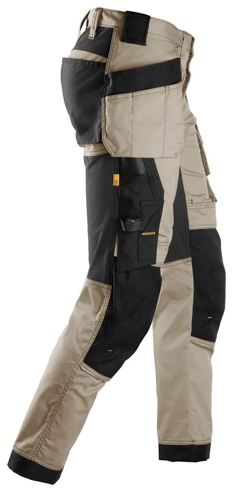 Snickers Khaki, Stretch Trousers Holster Pockets (6241)