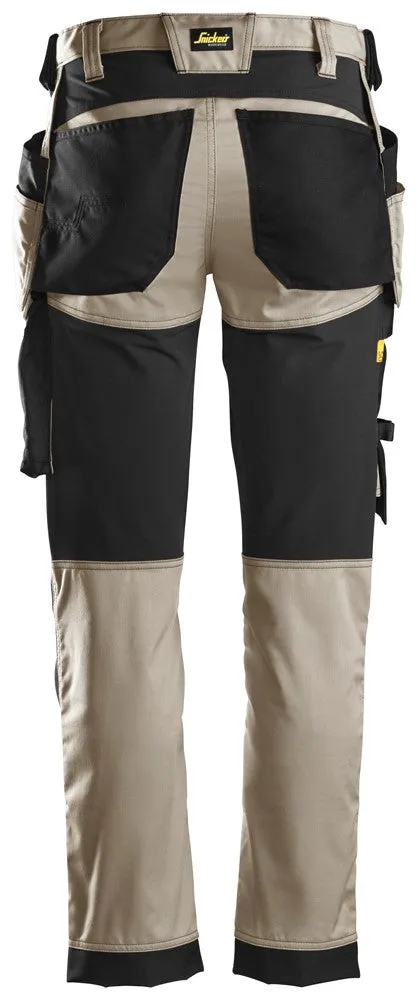 Snickers Khaki, Stretch Trousers Holster Pockets (6241)
