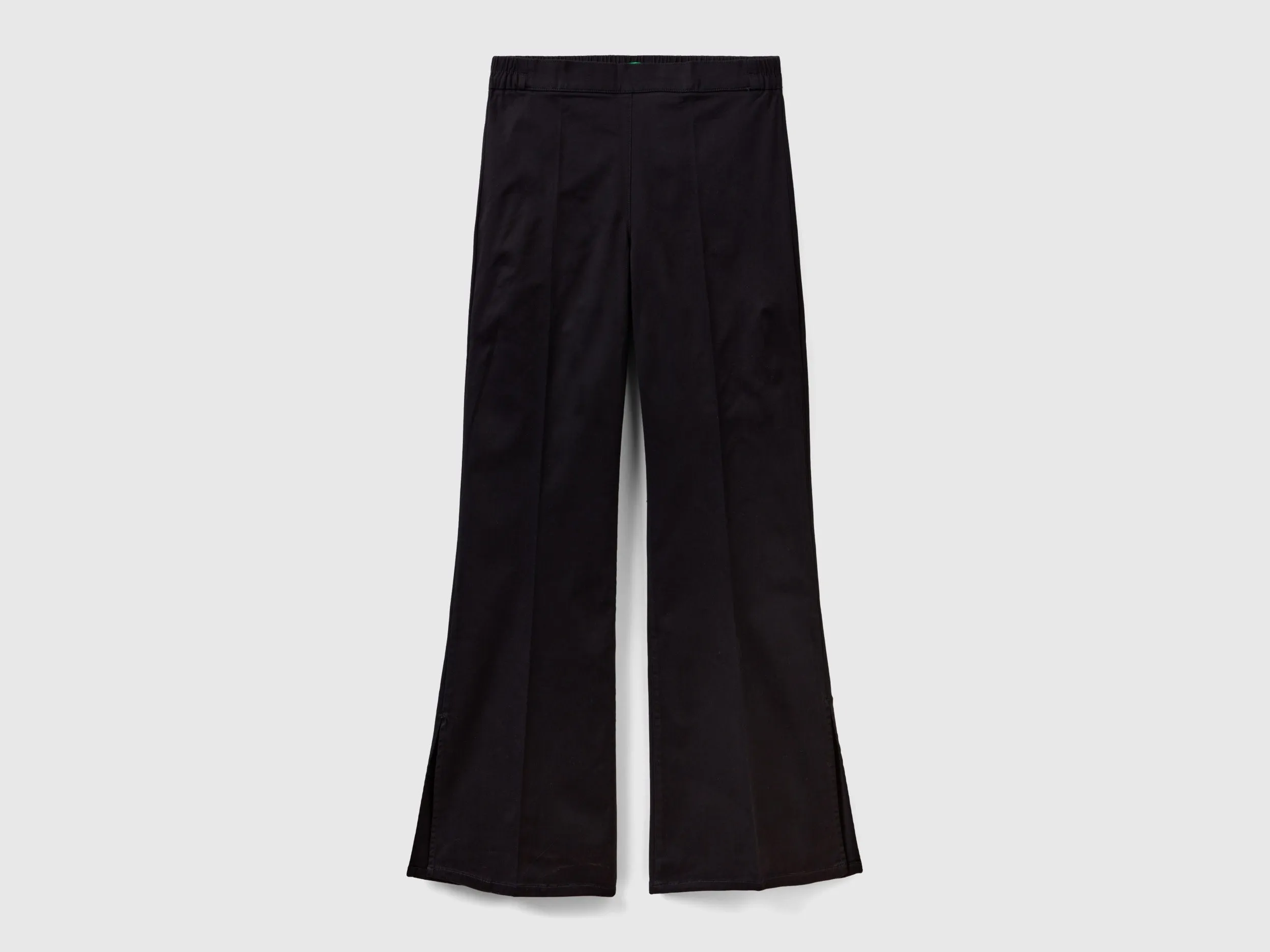 Solid Bootcut Flared Fit Trousers