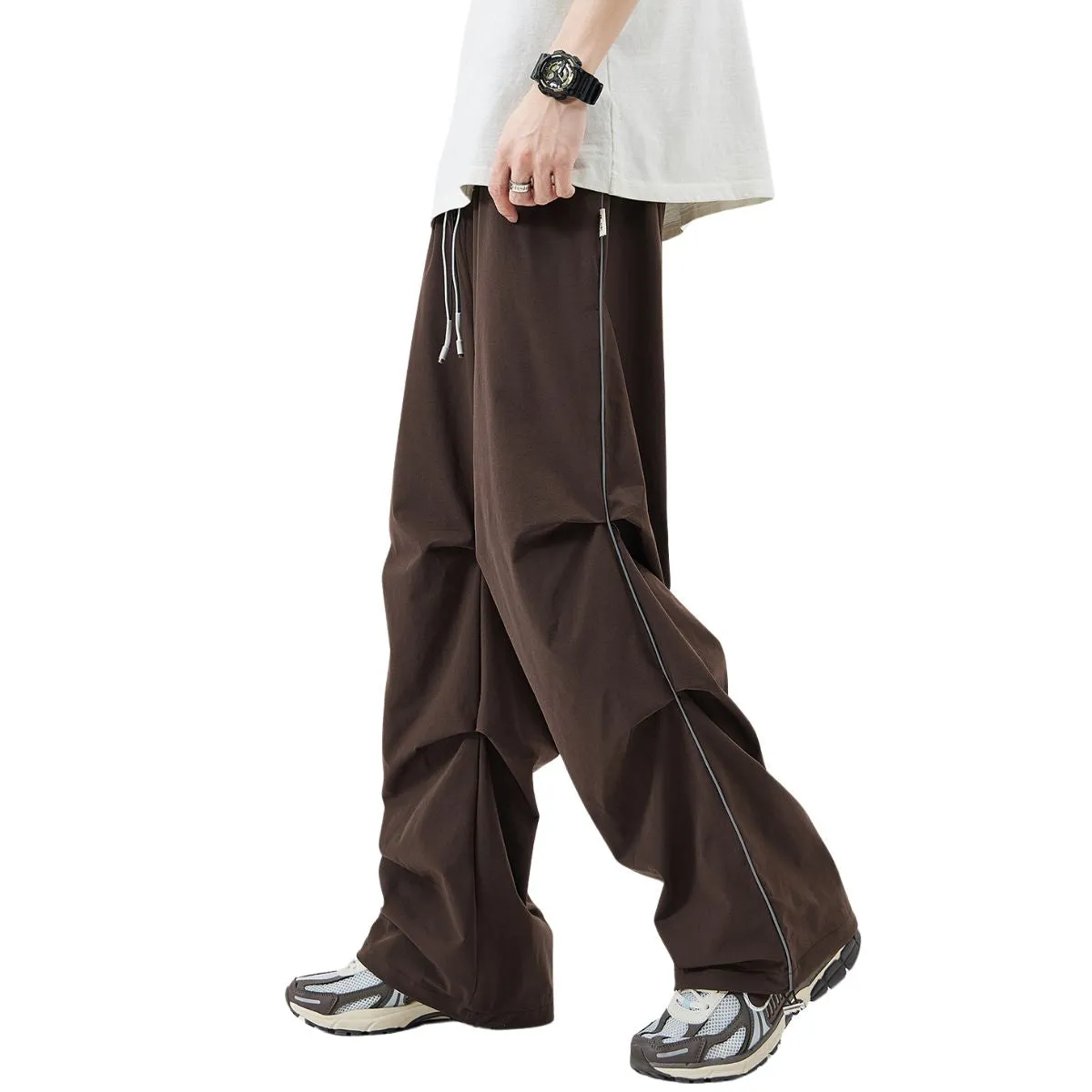 Solid Color Wide Leg Pants