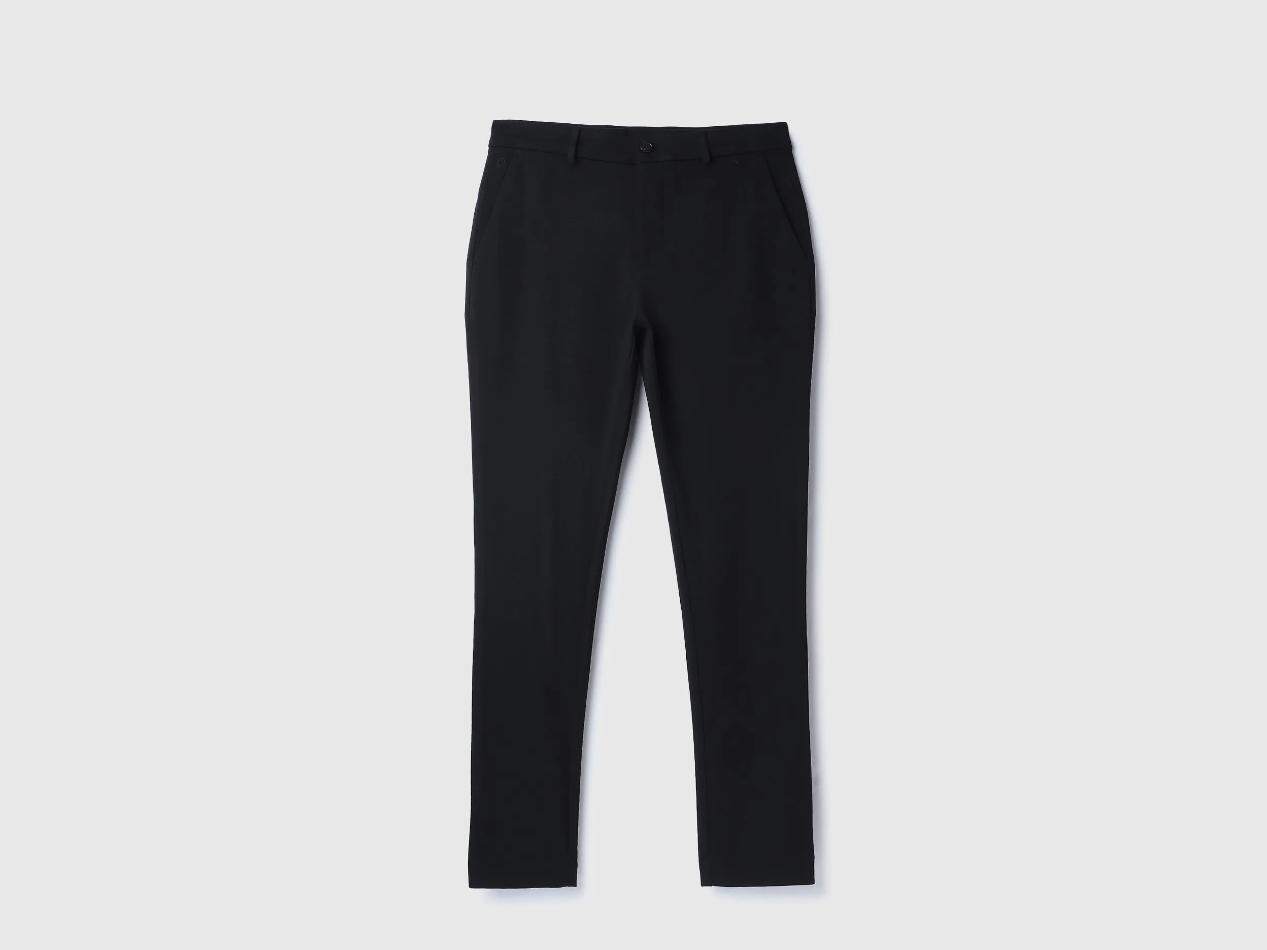 Solid Mid Rise Slim Fit Trousers