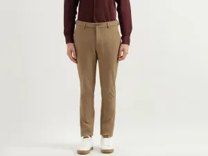 Solid Mid Rise Slim Fit Trousers