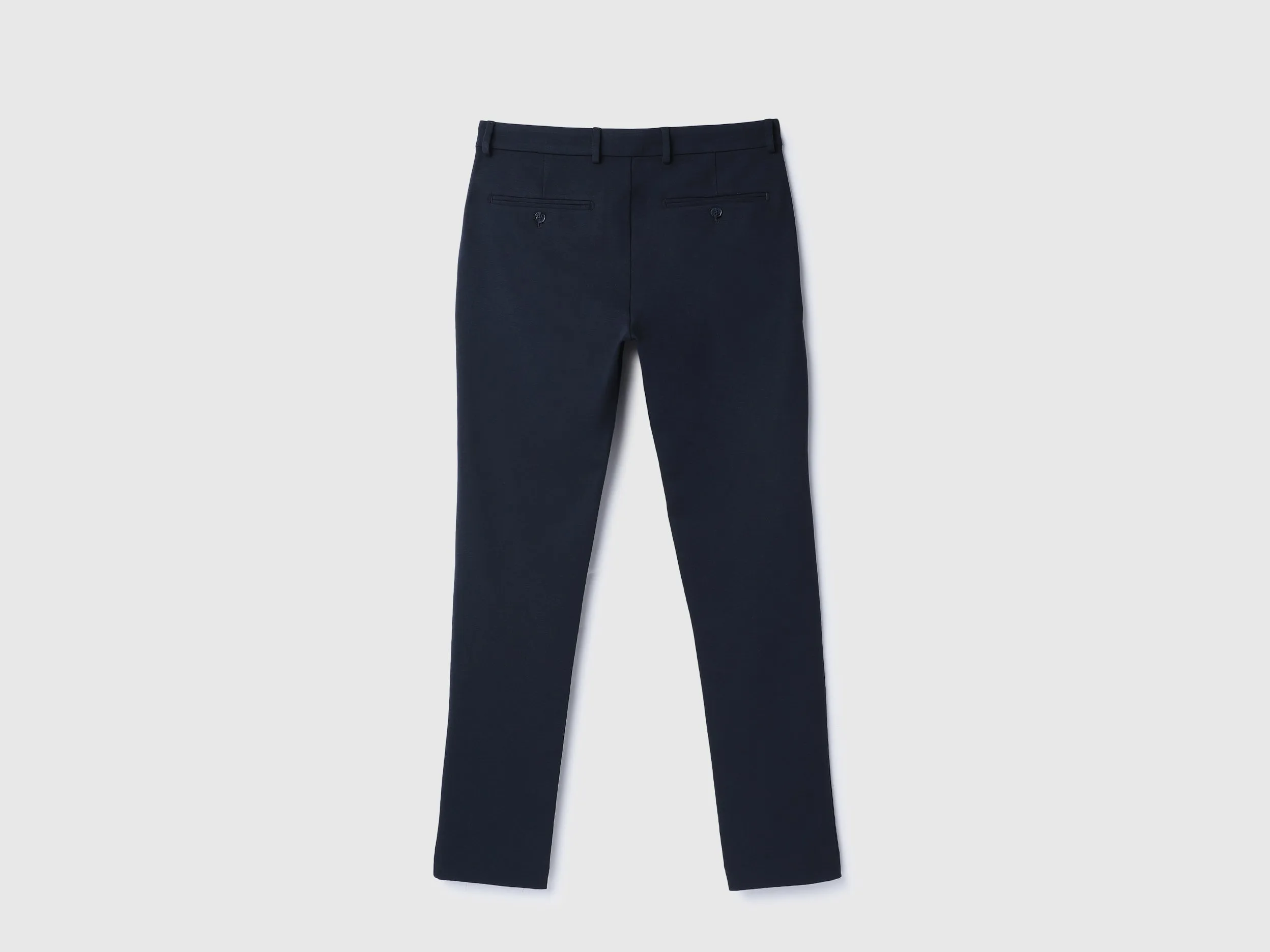 Solid Mid Rise Slim Fit Trousers