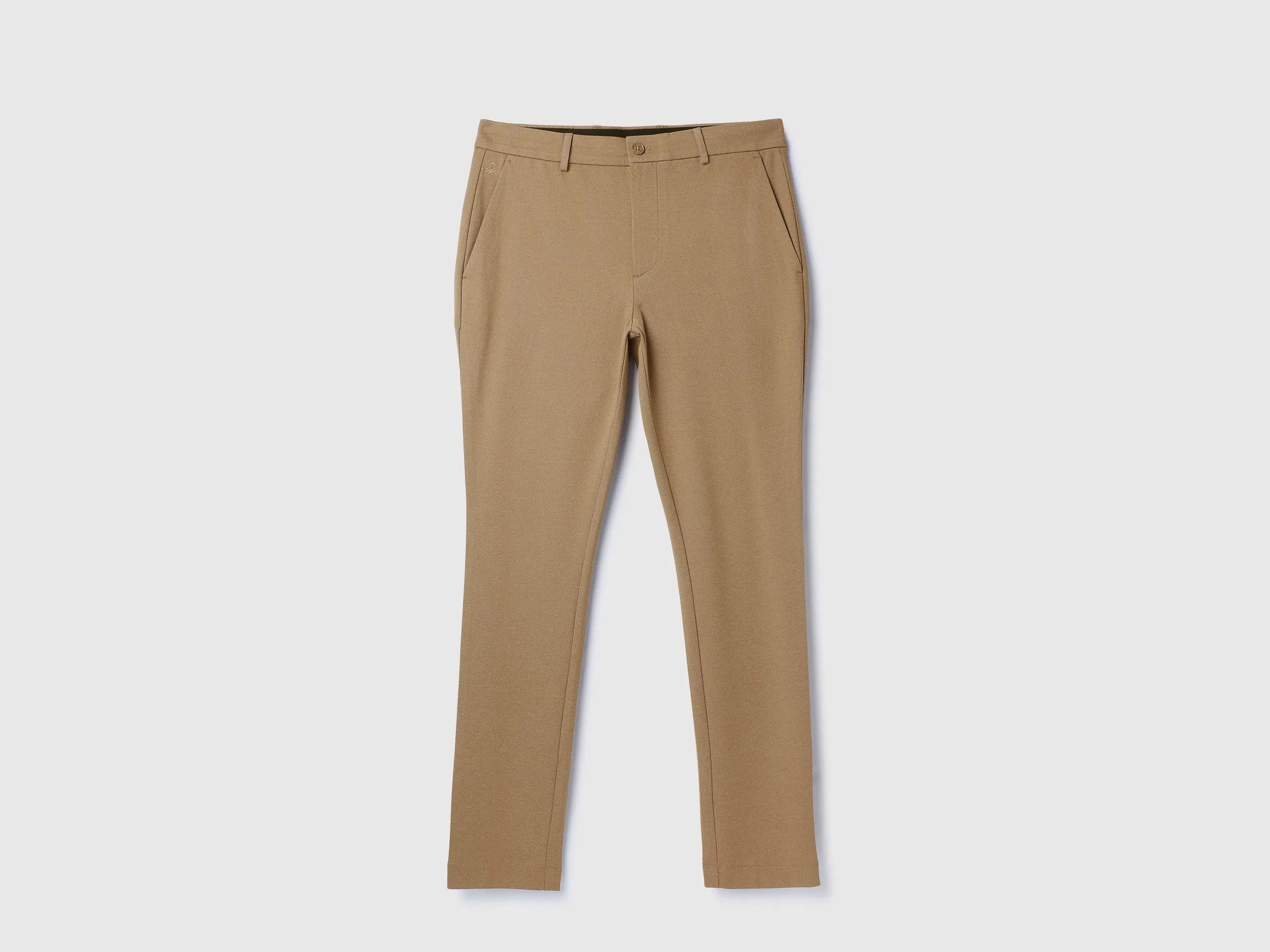 Solid Mid Rise Slim Fit Trousers