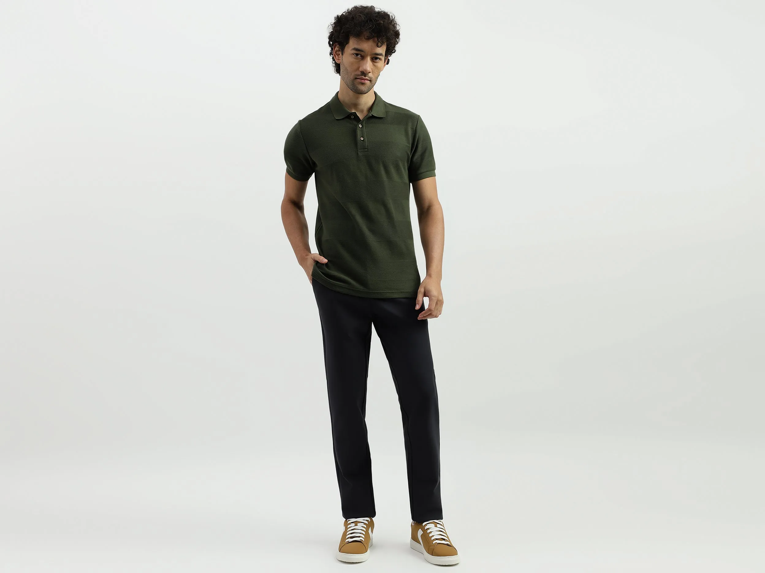 Solid Slim Fit Trousers
