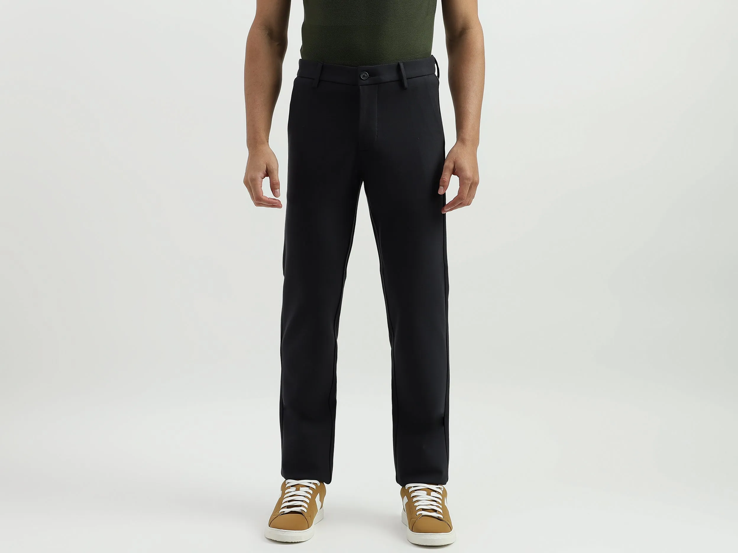 Solid Slim Fit Trousers