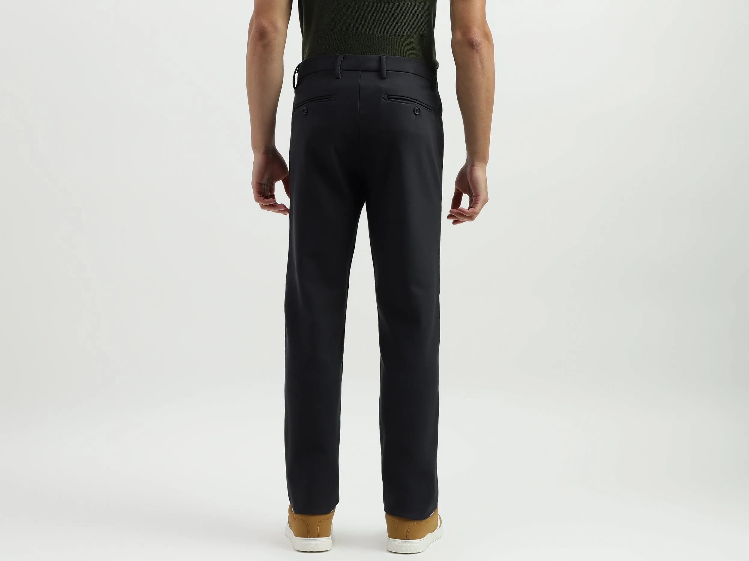 Solid Slim Fit Trousers