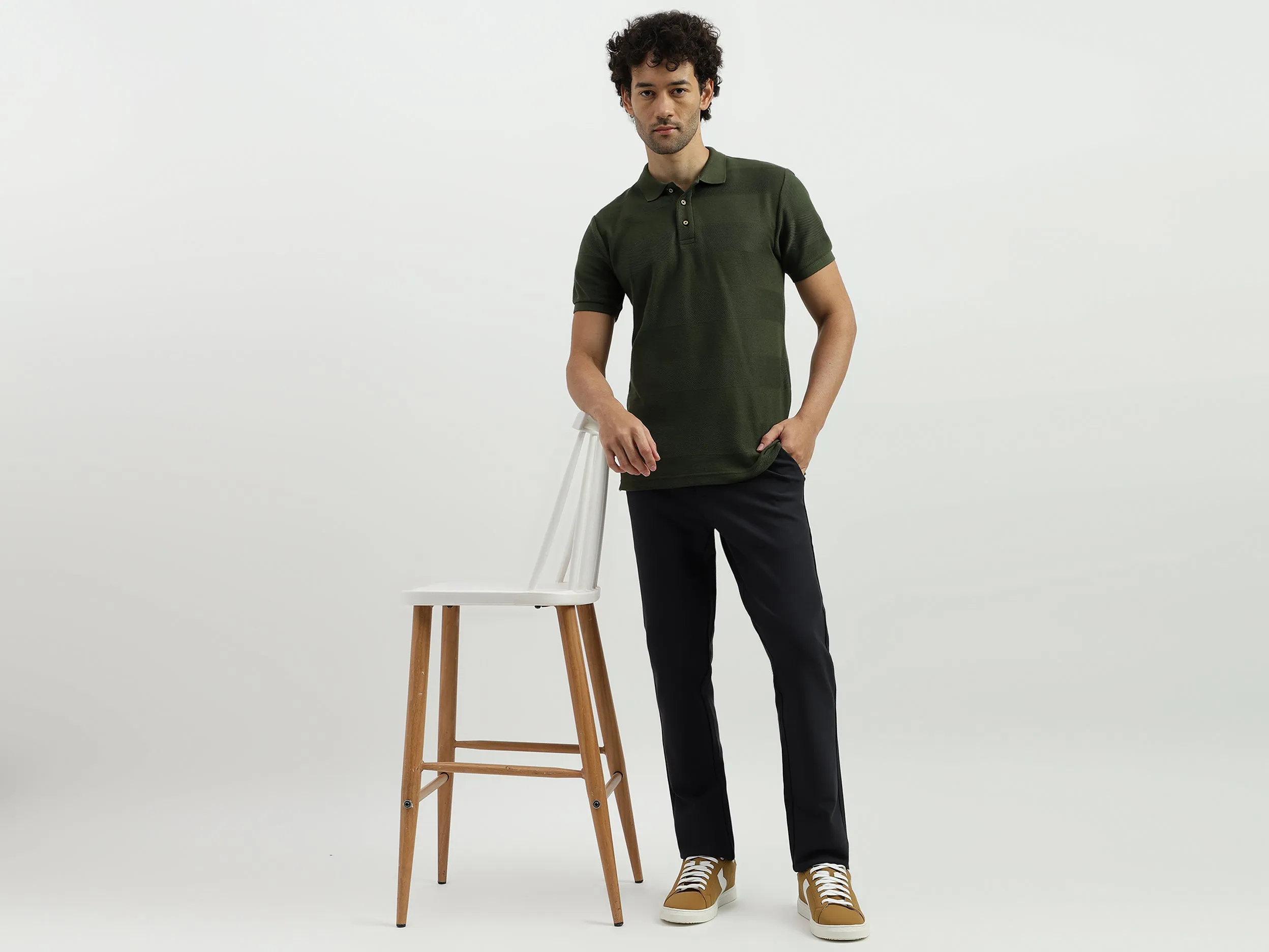 Solid Slim Fit Trousers