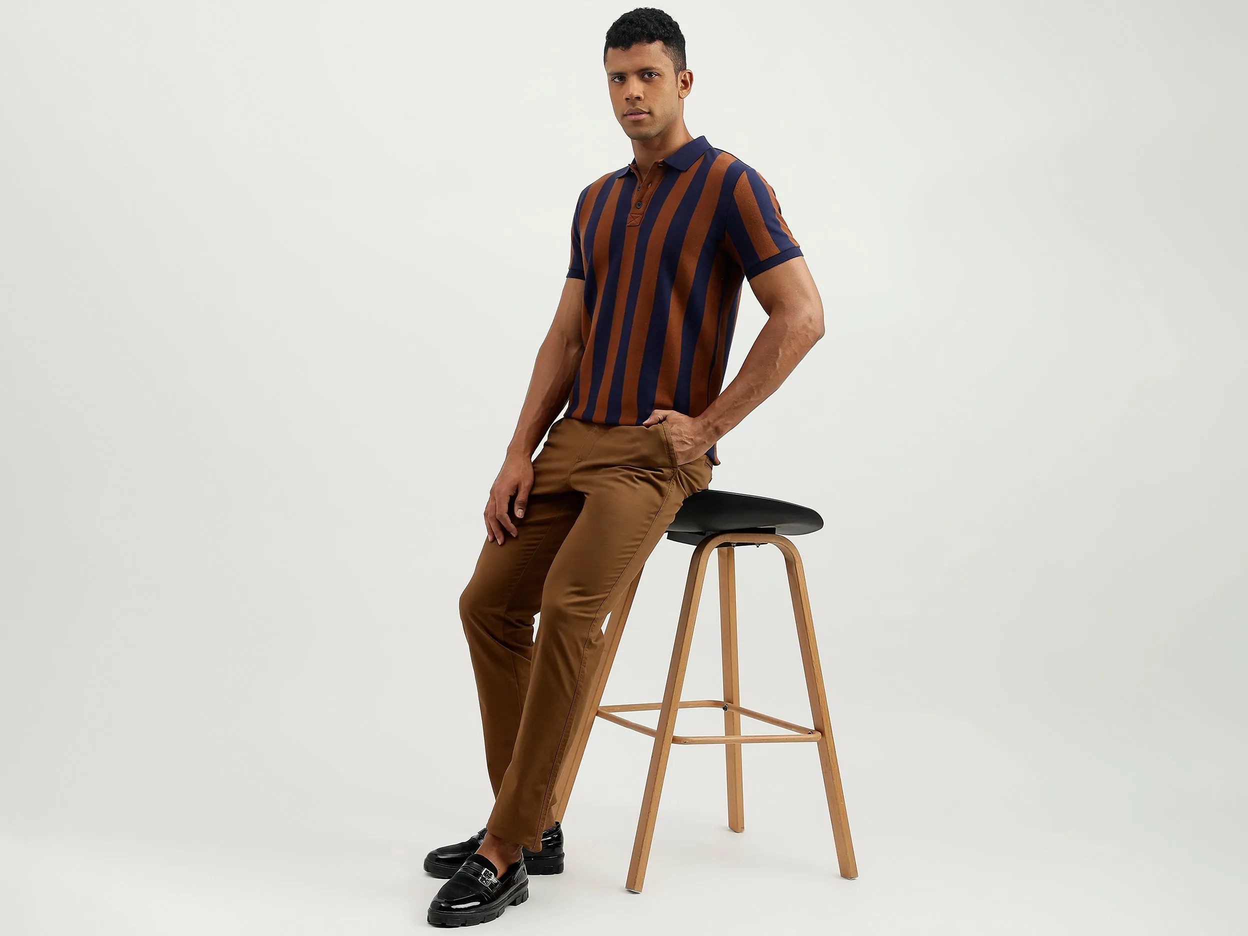 Solid Slim Fit Trousers