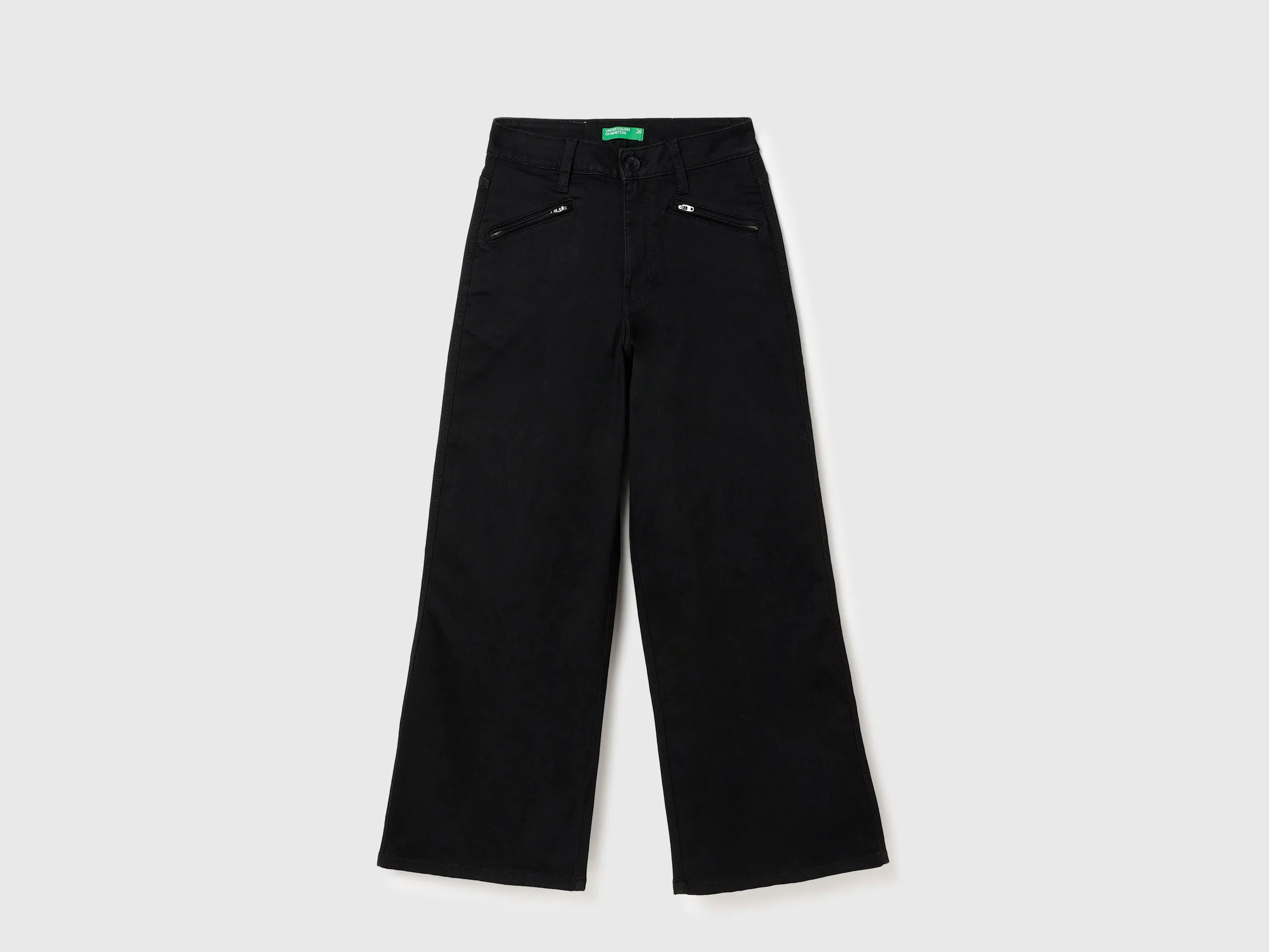 Solid Wide Leg Trousers