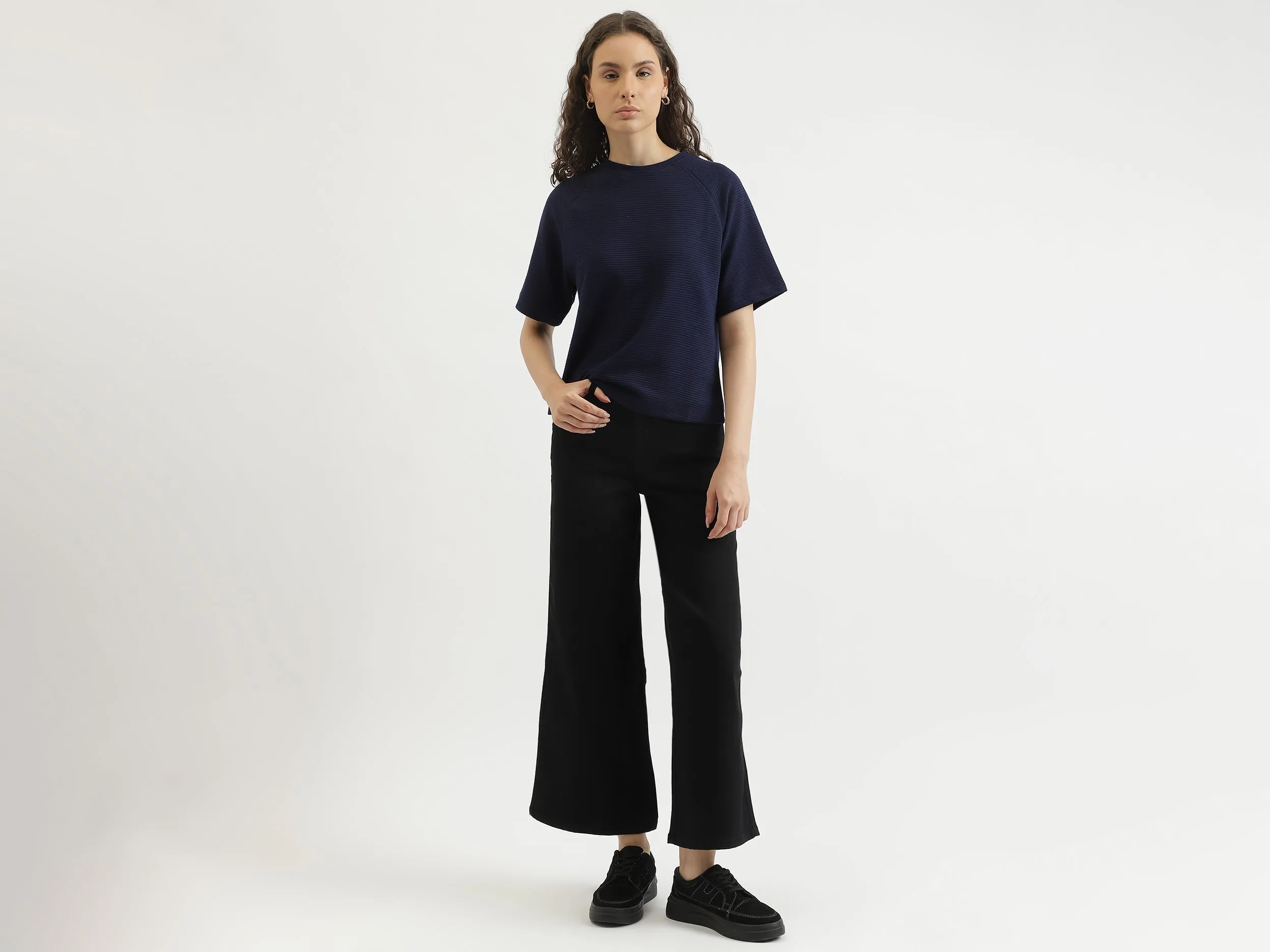 Solid Wide Leg Trousers