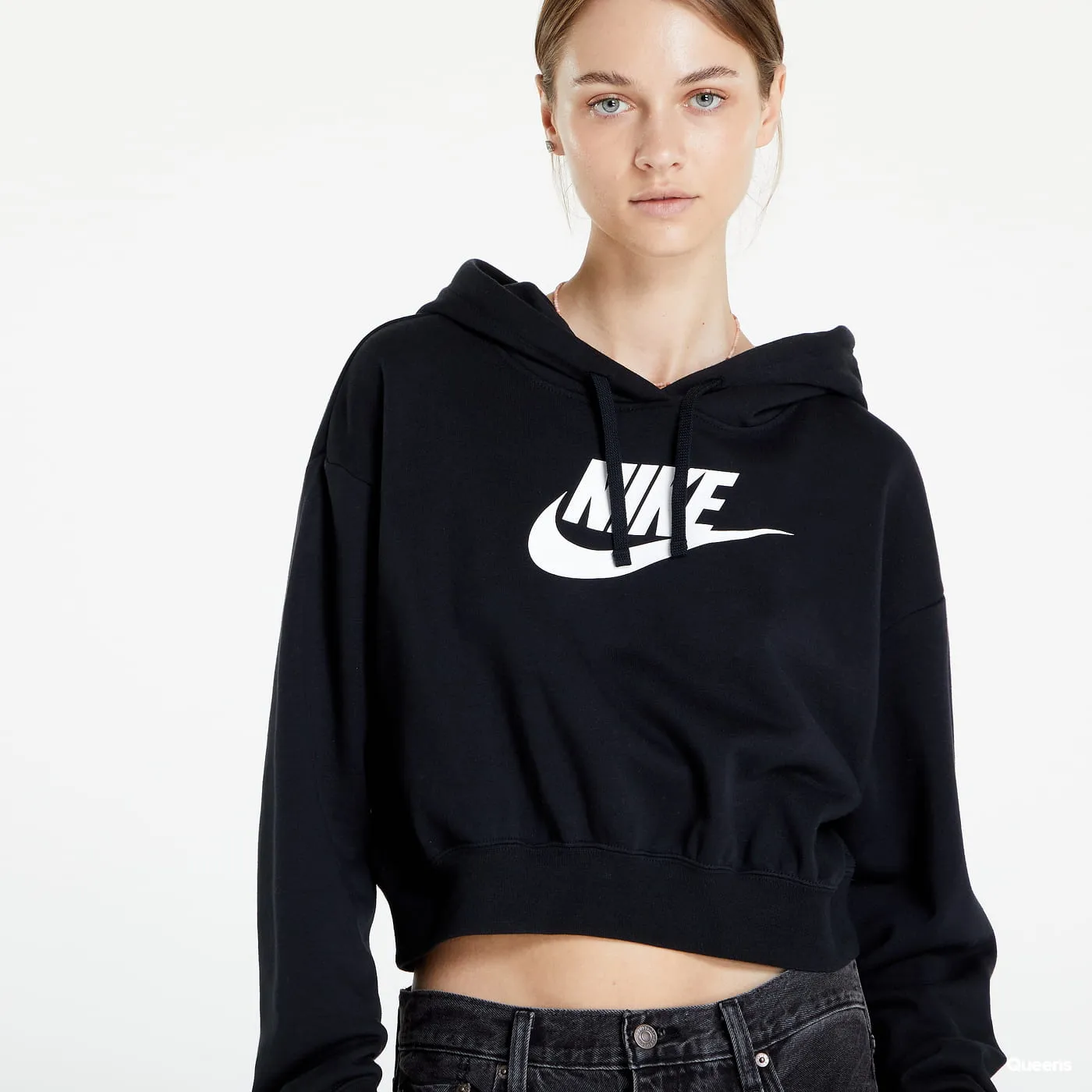 SPORTSWEAR CLUB FLEECE WOMENS OVERSIZED CROP HOODIE