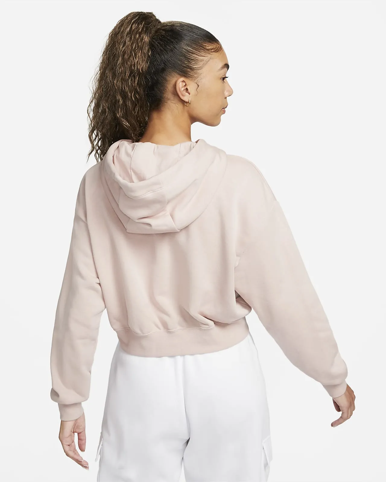 SPORTSWEAR CLUB FLEECE WOMENS OVERSIZED CROP HOODIE
