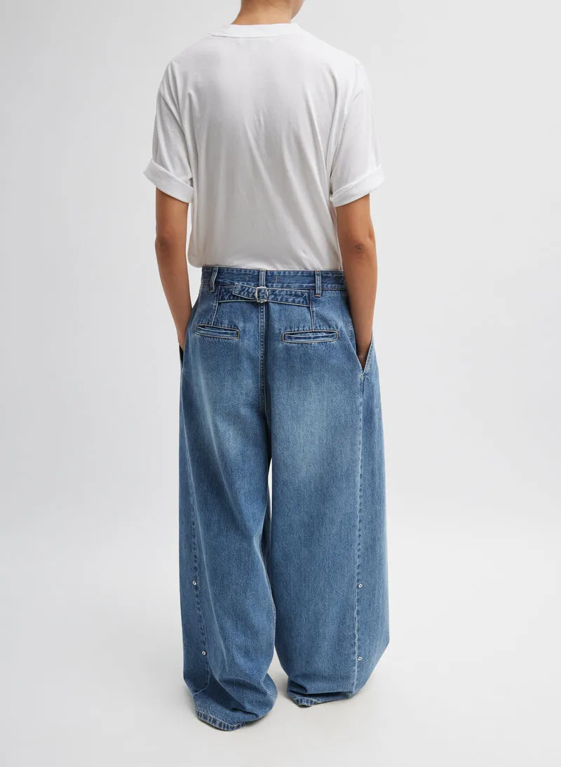 Spring Denim Triple Pleat Jean