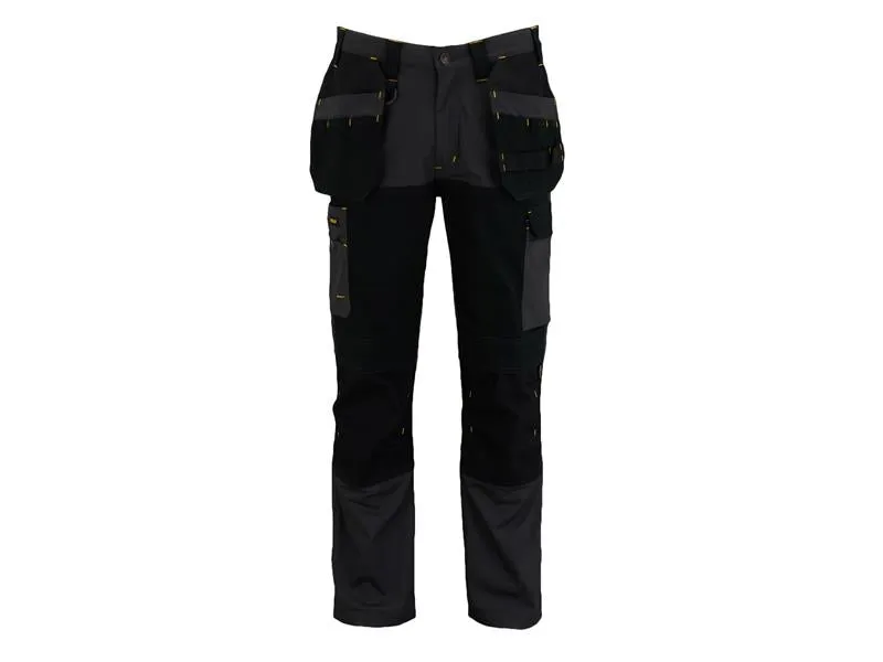 Stanley Clothing Dixon Slim Fit Trousers Grey/Black Waist 34in Leg R