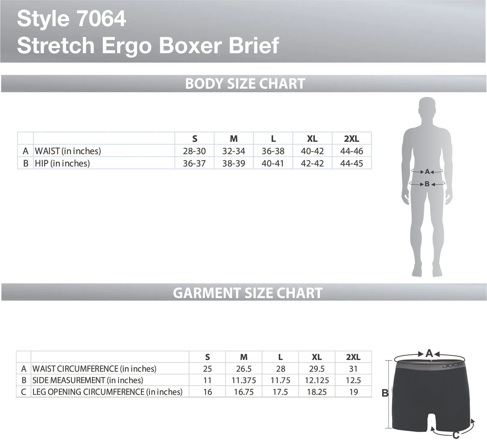 Stretch Cotton Spandex Ergo Men's Boxer Brief Underwear