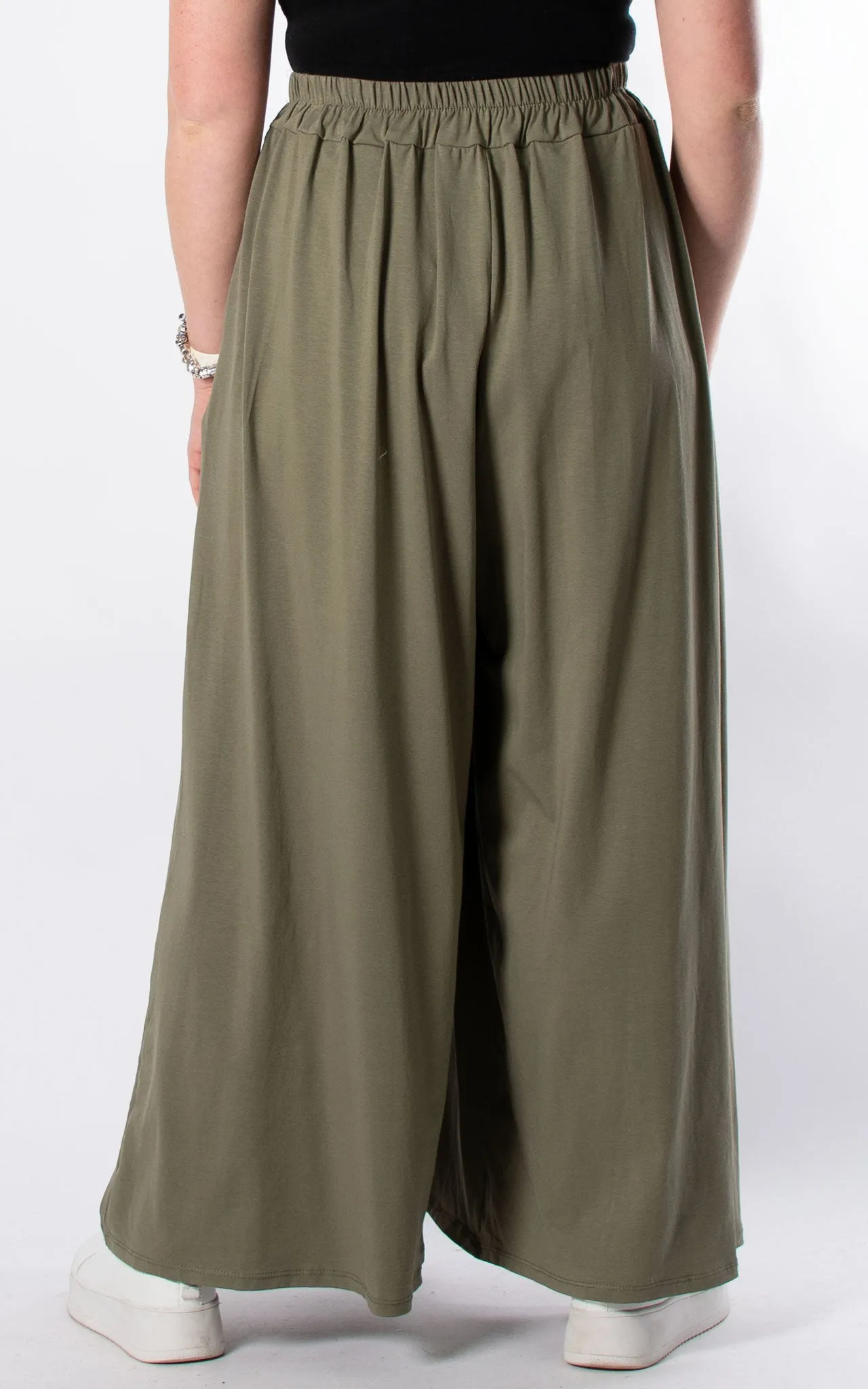 Sue Wide Leg Trousers | Khaki