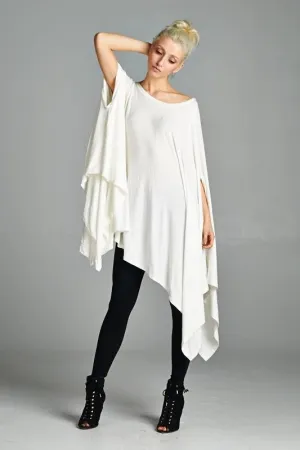 SUNDAZE OVERSIZED PONCHO TUNIC IVORY