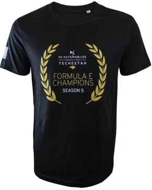 T-SHIRT DS TECHEETAH Formula E Team Winner Crest Tee Mens Cheetah NEW!