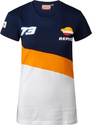 T-SHIRT Repsol Honda Tee Bike Ladies MotoGP Alex Marquez 73 Motorcycle NEW! M