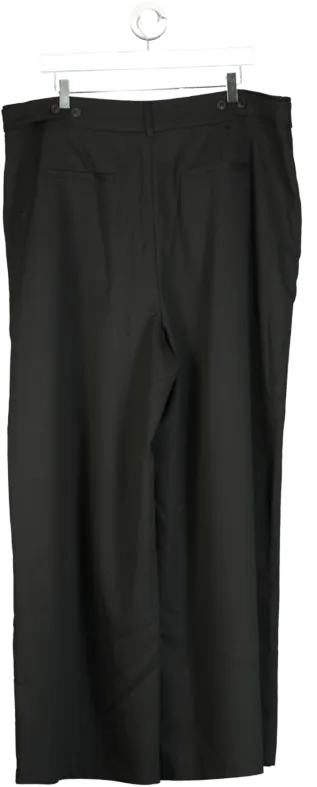 TALA Black Everyday Tailoring Adjustable Wide Leg Trousers UK XXL