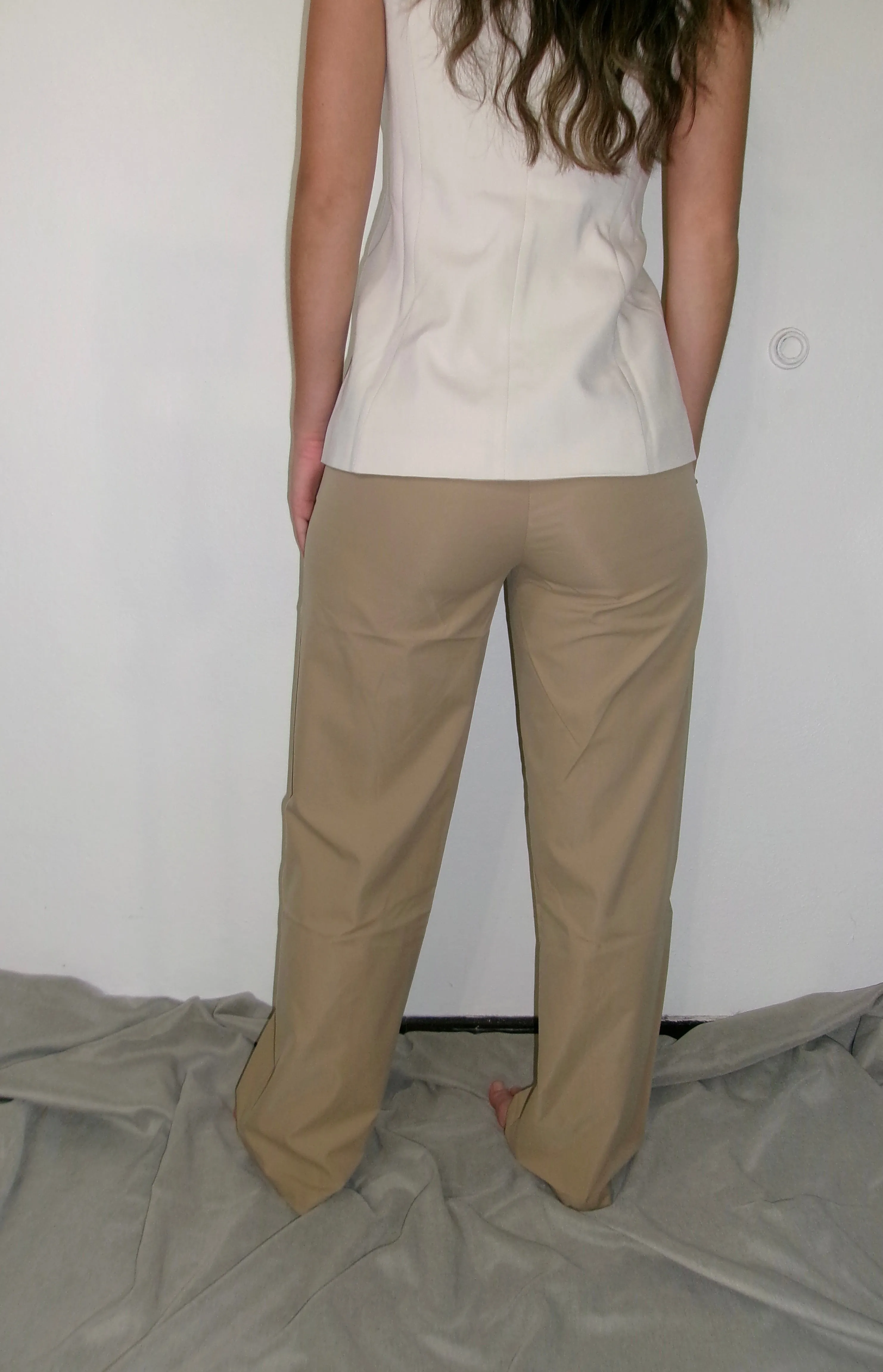 Tan Wide Leg Trousers