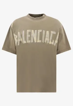 Tape Type Logo Print T-shirt