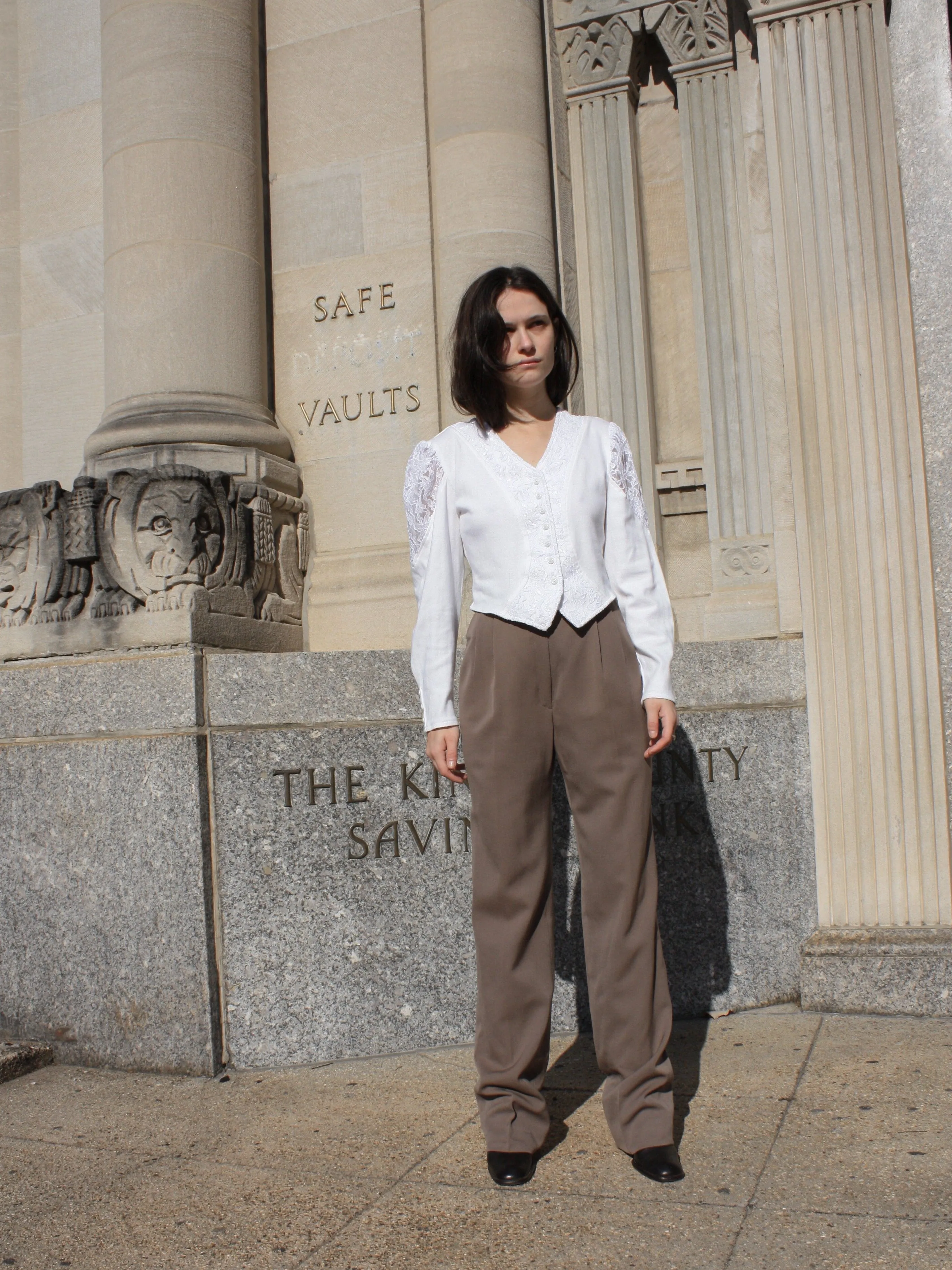 Taupe Wool Trousers